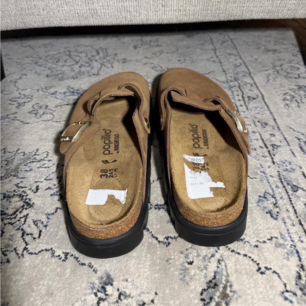 Birkenstock Papilio Boston Chunky Suede Clogs - Picture 7 of 11
